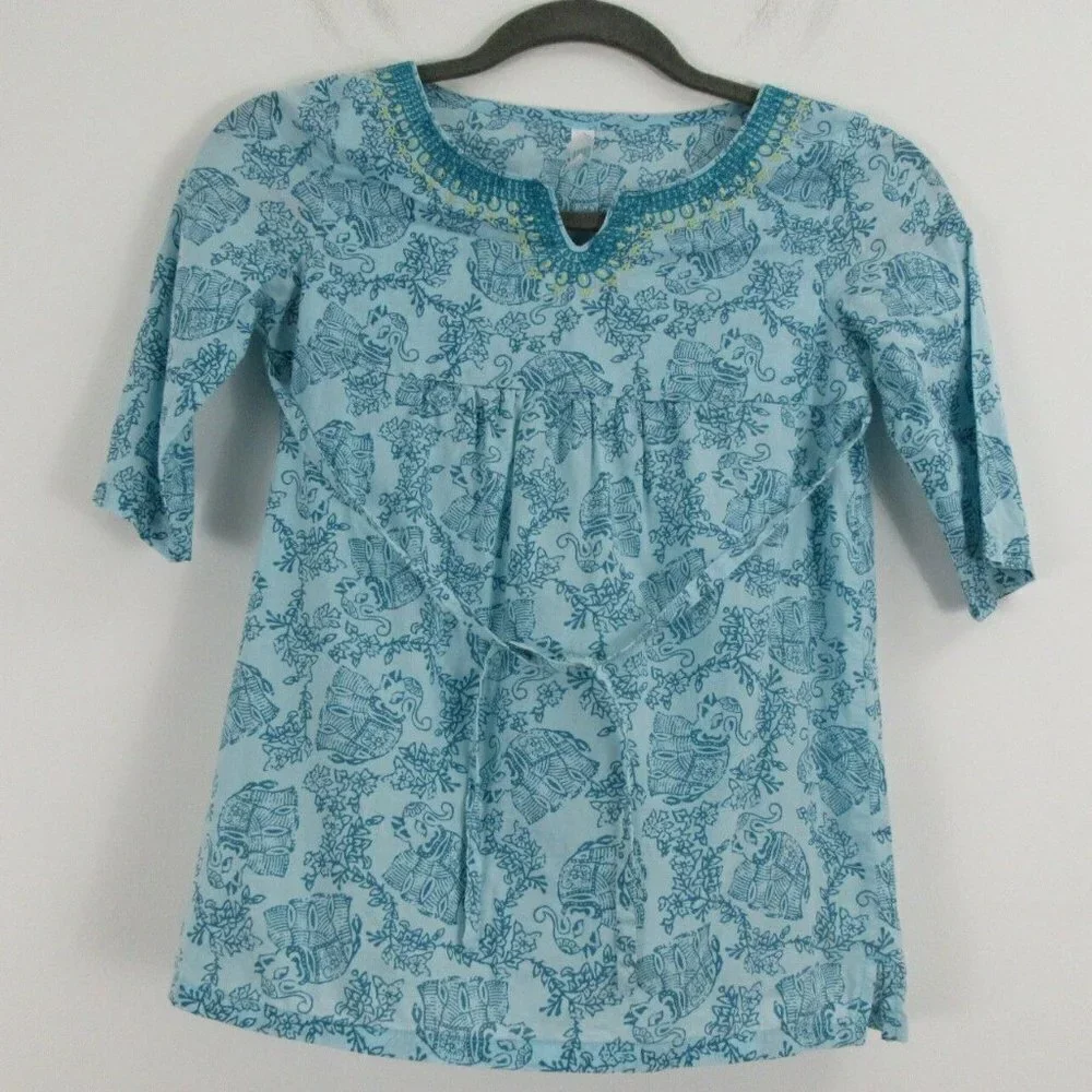 Calypso St Barth For Target Blue Floral Top